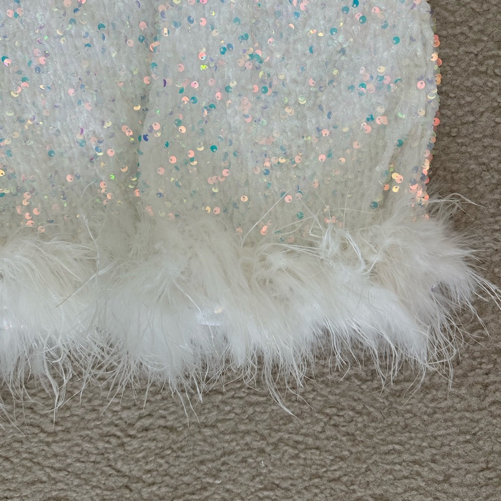 12th Tribe White Sequin Mini Dress - Picture 8 of 8